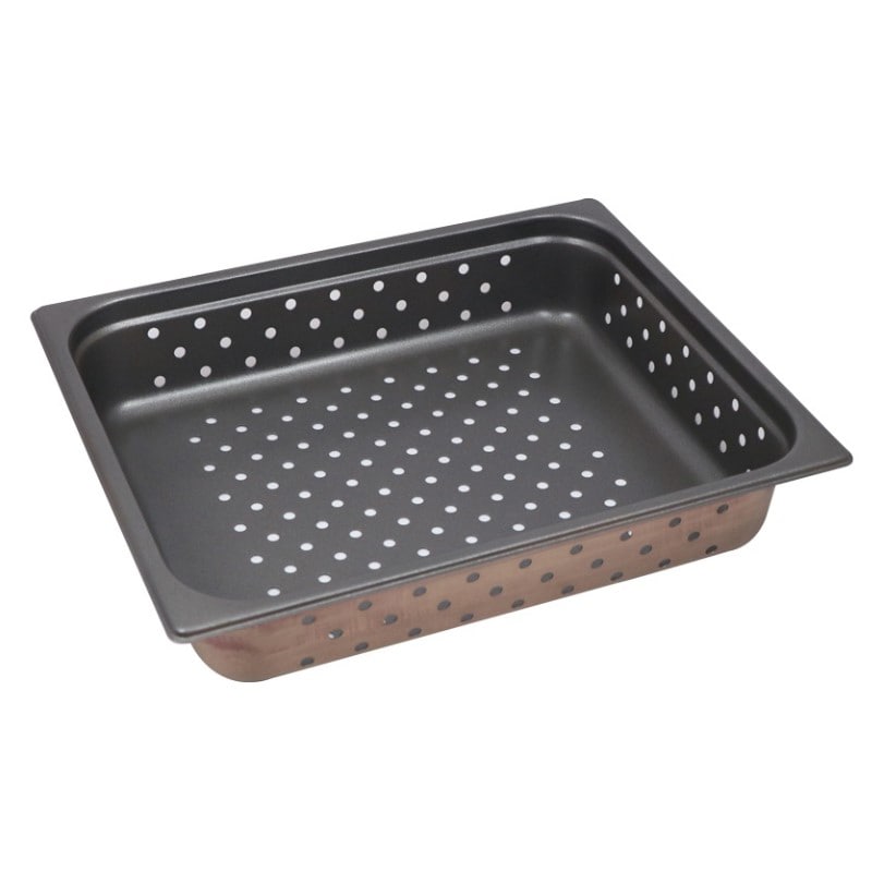 スギコ産業 18-8 スーパーデラックスパン 穴明 ノンスティック加工 1/2 H65mm ST1182-SH-1522SWTP 1個(ご注文単位1個)【直送品】