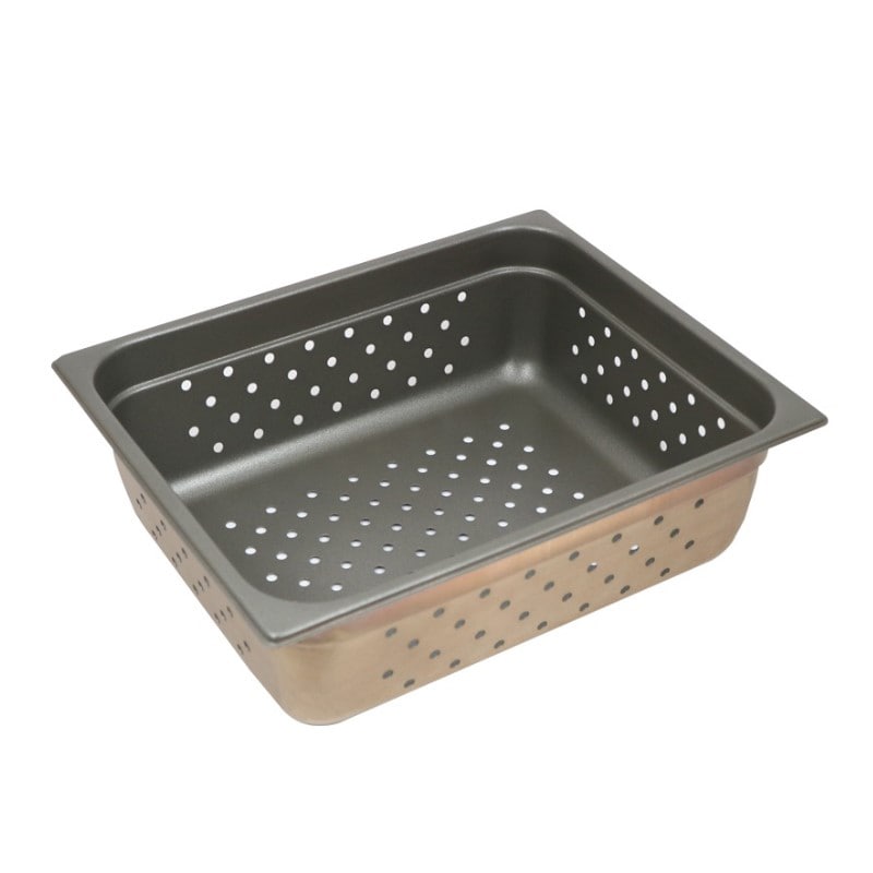 スギコ産業 18-8 スーパーデラックスパン 穴明 ノンスティック加工 1/2 H100mm ST1185-SH-1524SWTP 1個(ご注文単位1個)【直送品】