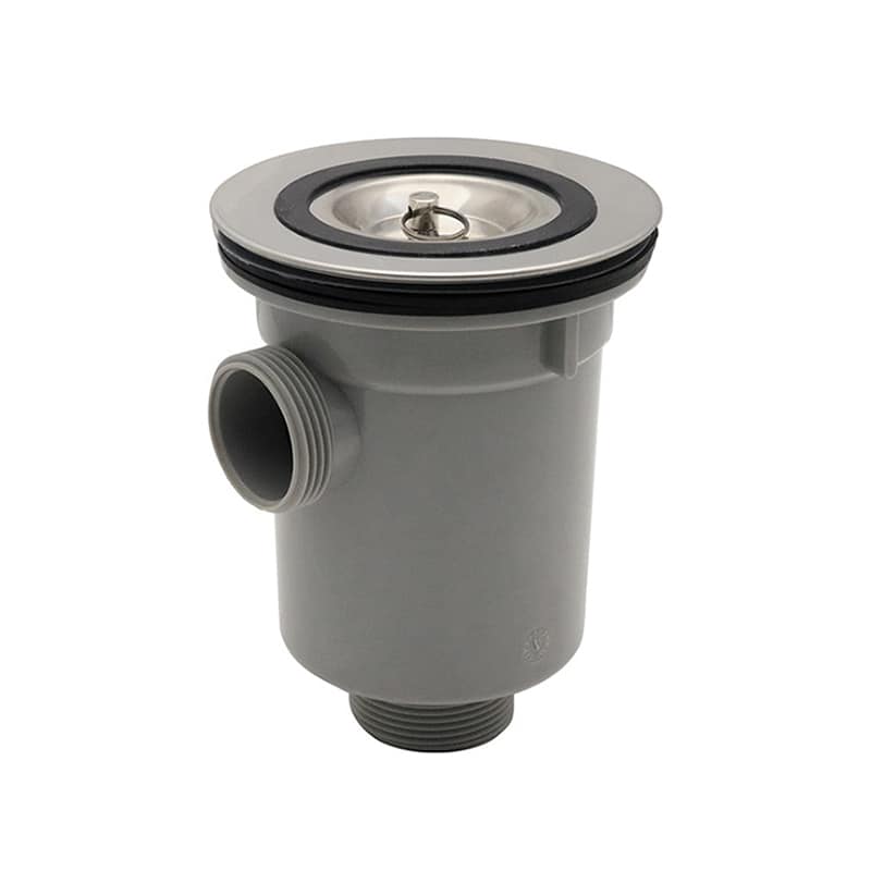 スギコ産業 小型ゴミ収納器付防臭排水トラップ 40A オーバーフロー付 D蓋 Wリング付 TA4720-TO-197D（S） 1個（ご注文単位1個）【直送品】