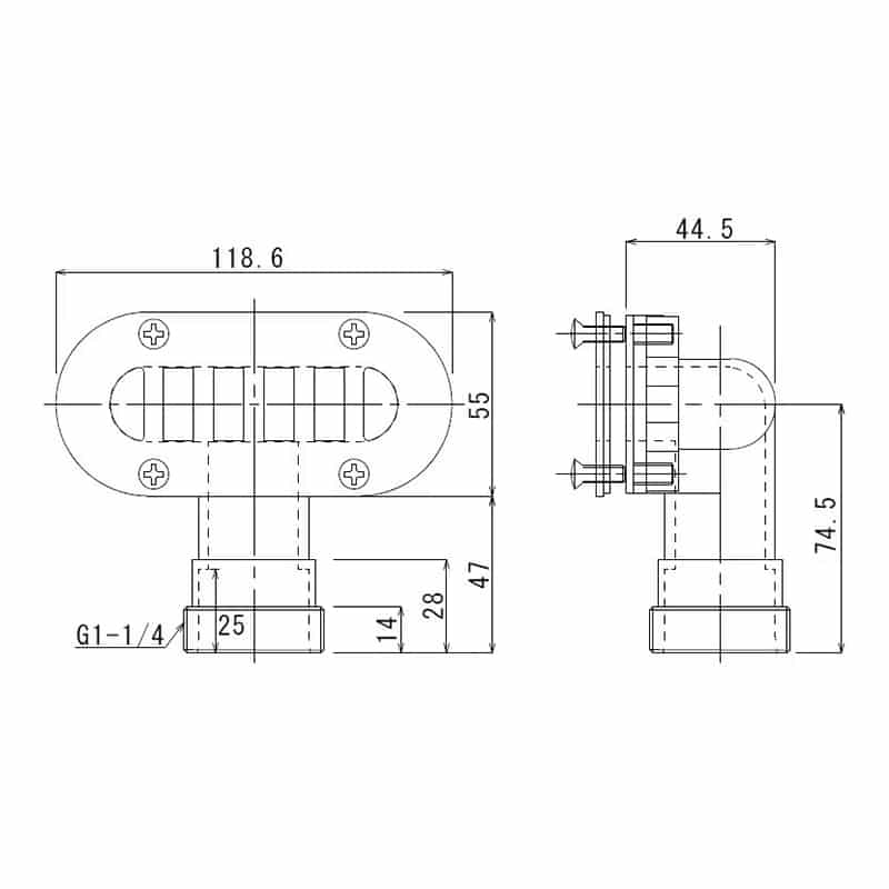 スギコ産業 小判型オーバーフロー 樹脂製 目皿SUS304 TA7032-TO-232NP（S） 1個（ご注文単位1個）【直送品】