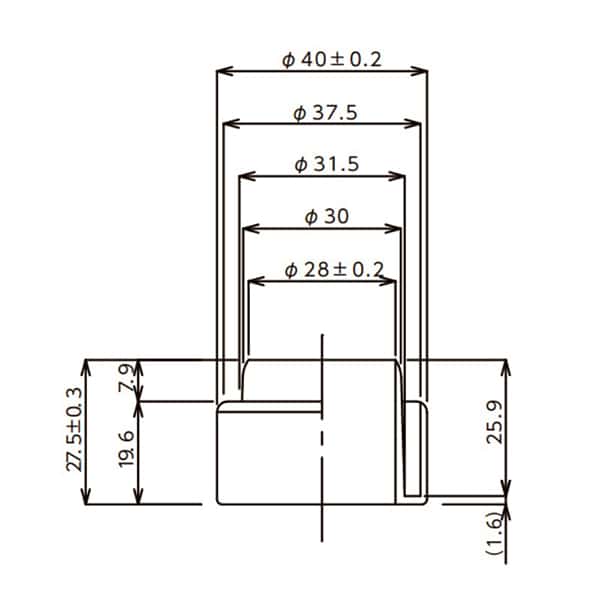 スギコ産業 端末 φ30 TA1995-TO-606 1個（ご注文単位1個）【直送品】