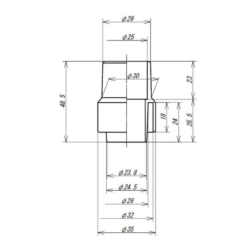 スギコ産業 φ25排水ホース用パーツ AA3756-TO-25N 1個（ご注文単位1個）【直送品】