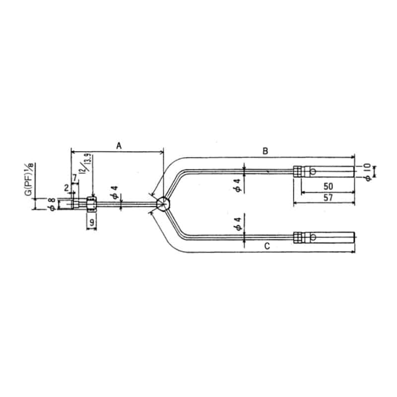 スギコ産業 二双パイロット LP用 小 TA3338-TO-807SL 1個（ご注文単位1個）【直送品】