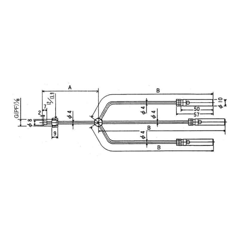 スギコ産業 三双パイロット 13A用 大 TA3339-TO-808LA 1個（ご注文単位1個）【直送品】