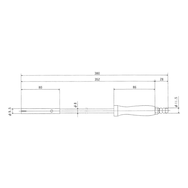 スギコ産業 柄付点火棒 13A用 コック無 緑 TA3348-TO-810G 1個（ご注文単位1個）【直送品】