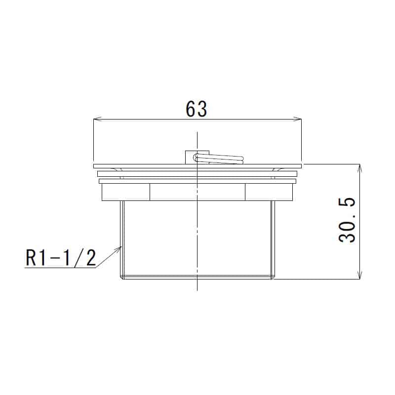 スギコ産業 ステン共栓 40A 鉄管用 TA4877-TO-152-40AT 1個（ご注文単位1個）【直送品】