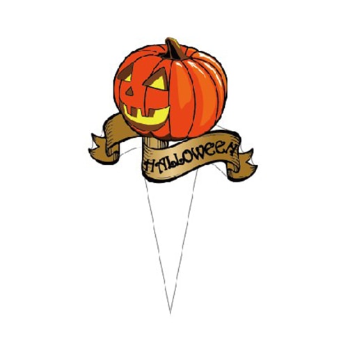 金久 ケーキピック　プチポイント ハロウィン　オールドパンプキン PH-028 200枚/袋（ご注文単位1袋）【直送品】