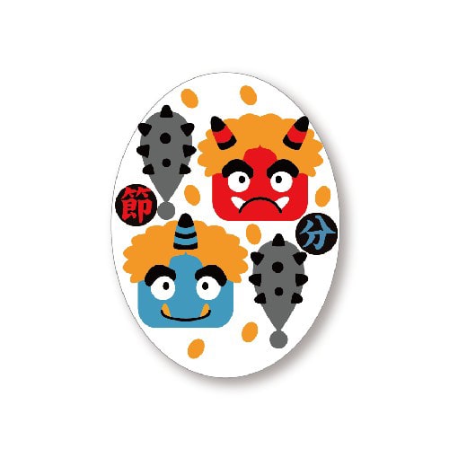 金久 ケーキピック　プチポイント 節分　あか鬼あお鬼 PSP-044 100枚/袋（ご注文単位1袋）【直送品】