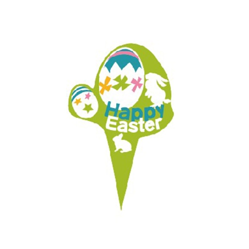 金久 ケーキピック　プチポイント イースター　グリーン PSP-054 100枚/袋（ご注文単位1袋）【直送品】
