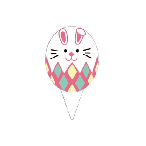 金久 ケーキピック プチポイント イースター うさぎEGG PSP-069 100枚/袋(ご注文単位1袋)【直送品】
