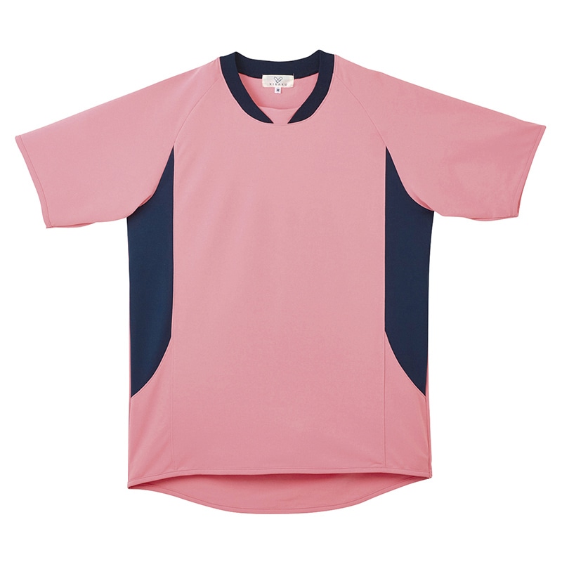 キラク入浴介助用シャツ 男女兼用 CR108 L ピーチ #13 1枚(ご注文単位1枚)【直送品】