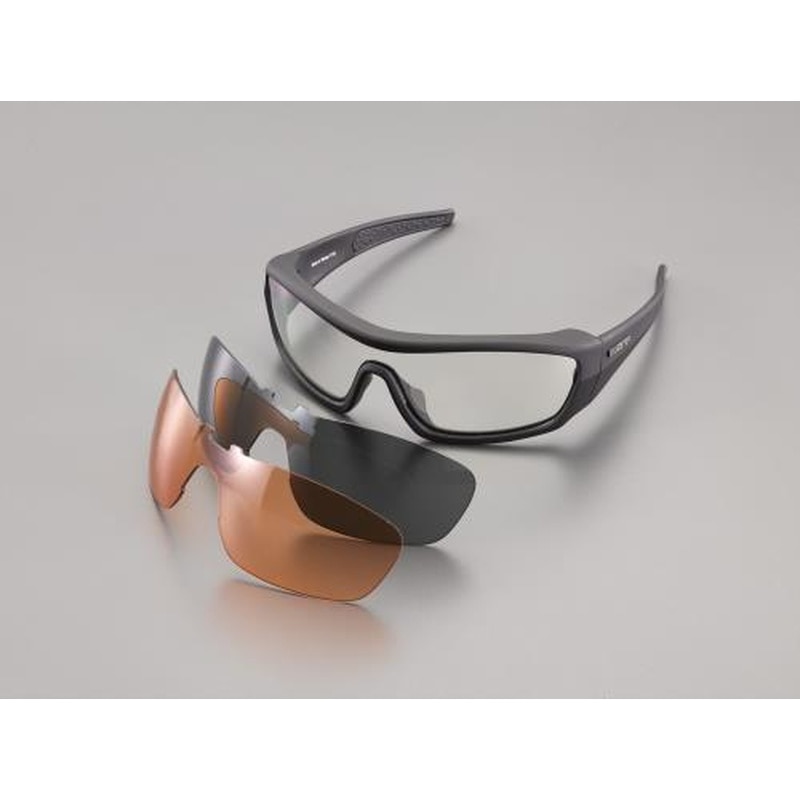 エスコ EA800LA-51A セーフティーグラス(レンズ3色セット付) 1個（ご注文単位1個）【直送品】