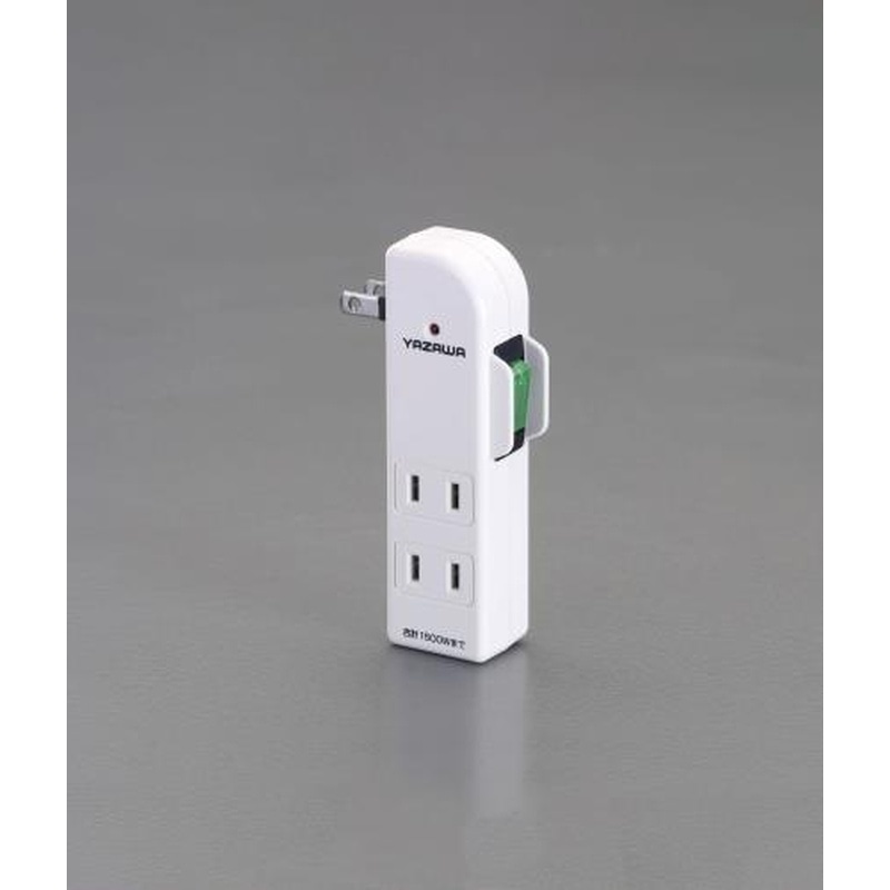 エスコ EA940CD-38A AC125V/15A3口タップ［雷サージ・ブレーカー付] 1個（ご注文単位1個）【直送品】