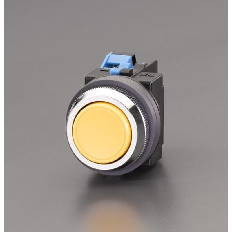 エスコ EA940D-1YA 1a/30mm押しボタンスイッチ(平型/黄) 1個（ご注文単位1個）【直送品】