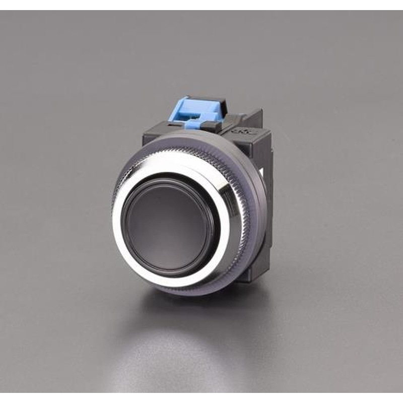 エスコ EA940D-4A 1a/30mm押しボタンスイッチ(オルタネイト/平型/黒) 1個(ご注文単位1個)【直送品】