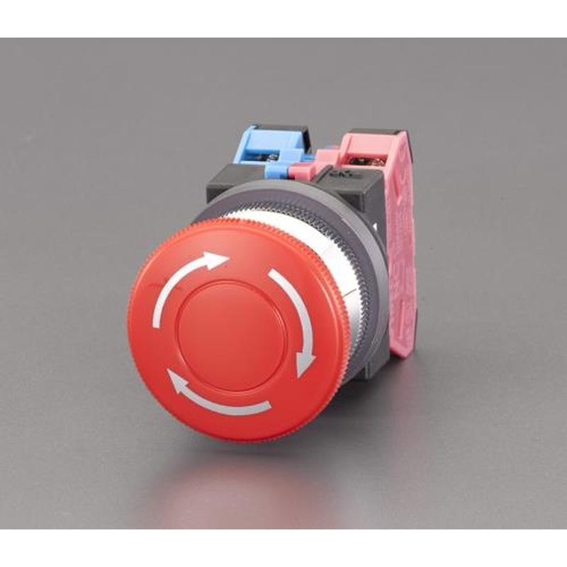 エスコ EA940D-40A 1a-1b/30mmプッシュロックターンリセットスイッチ(赤) 1個（ご注文単位1個）【直送品】