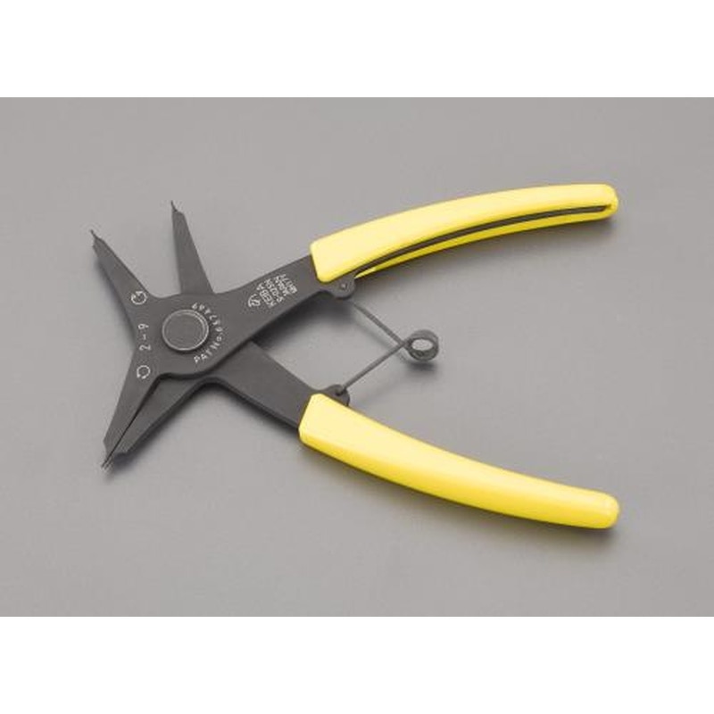 エスコ EA590cm-1A 2-9/6-9mm内外兼用スナップリングプライヤー 1個（ご注文単位1個）【直送品】