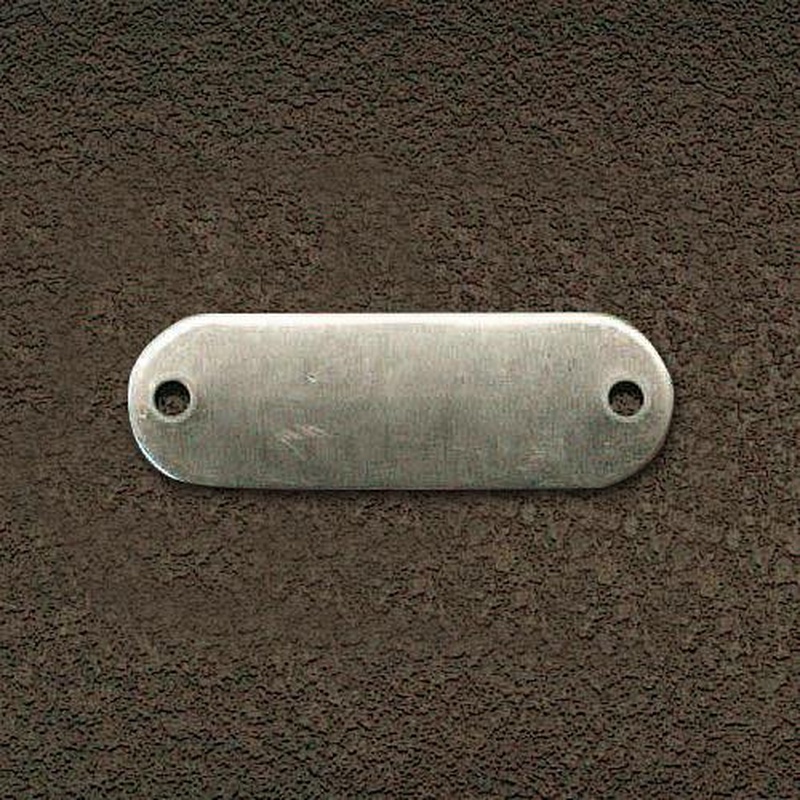 >エスコ EA591HE-23 19x79mmタグブランク(ステンレス長丸/10枚) 1個(ご注文単位1個)【直送品】