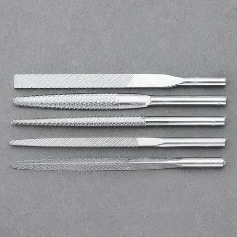 エスコ EA521TF-90 φ5x105mmやすり(クロムコーティング/5本組/中目) 1個(ご注文単位1個)【直送品】