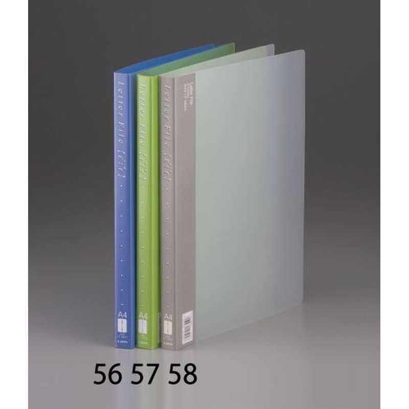 エスコ EA762CF-58 A4/S型レターファイル(透明/1冊) 1個（ご注文単位1個）【直送品】