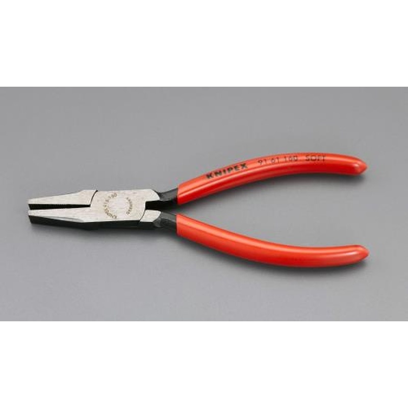 エスコ EA537GS-160 160mmフラットノーズプライヤー 1個（ご注文単位1個）【直送品】