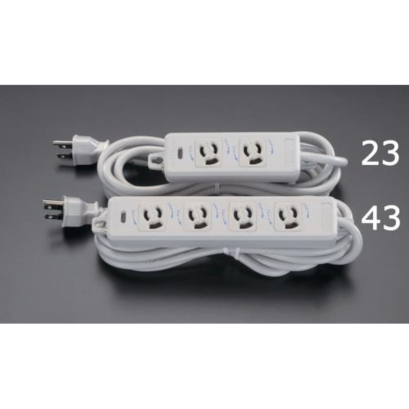 エスコ EA815GK-43 AC125V/15Ax3mタップ(4口・抜け止・アース付) 1個（ご注文単位1個）【直送品】