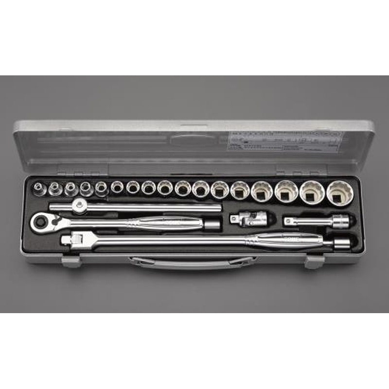 エスコ EA618J-6 3/8”DRソケットレンチセット 1個（ご注文単位1個）【直送品】