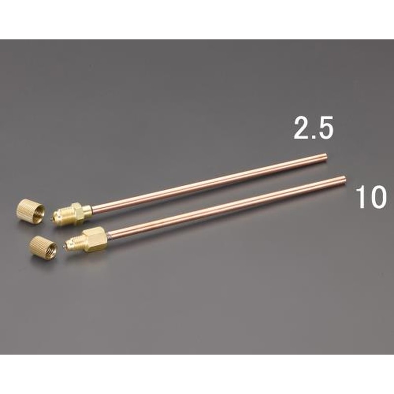 エスコ EA402GA-2.5 F5/16”200mm銅管付アクセスバルブ(2本) 1個（ご注文単位1個）【直送品】