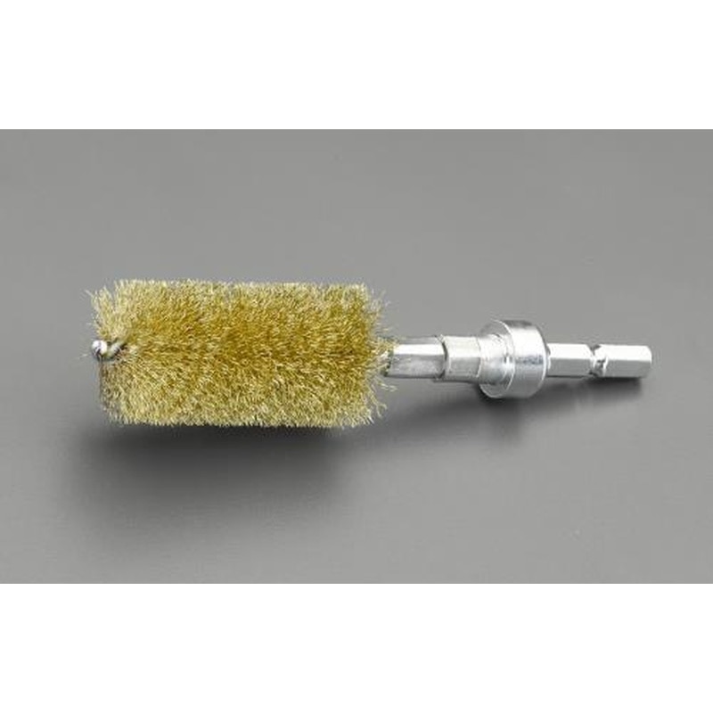 エスコ EA819BT-118 50x50mm6角軸ワイヤーブラシ(真鍮線) 1個（ご注文単位1個）【直送品】