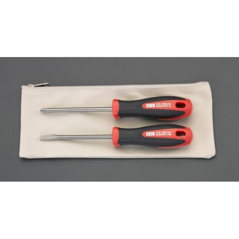 エスコ EA557DT-300[＋-]ドライバーセット(ステンレス製) 1個（ご注文単位1個）【直送品】