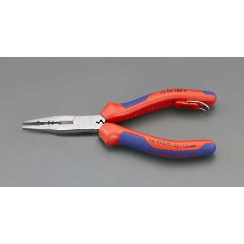 エスコ EA537PC-161 160mmラジオペンチ(穴付/圧着付・落下防止) 1個(ご注文単位1個)【直送品】