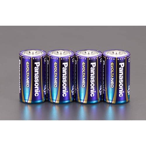 エスコ EA758YR-11 [単1x 4本] 乾電池・エボルタネオ 1個 （ご注文単位1個）【直送品】