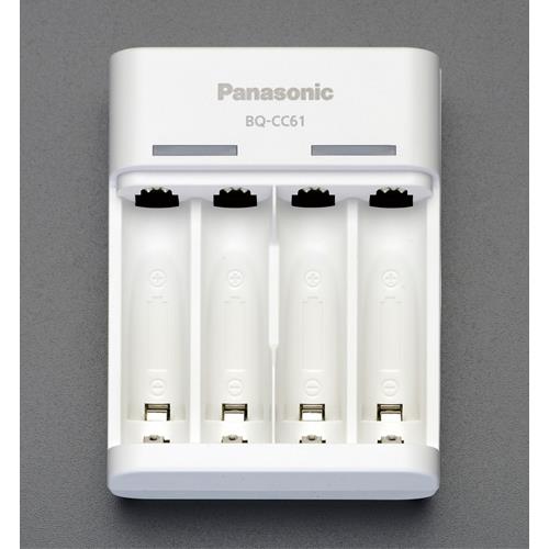 エスコ EA758YK-6 [単3・単4] 電池充電器(USB入力) 1セット （ご注文単位1セット）【直送品】