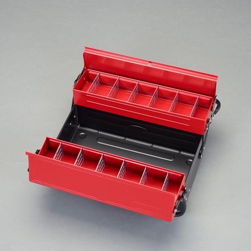 エスコ EA504AE-1 410x220x190mm工具箱(スチール製) 1個(ご注文単位1個)【直送品】