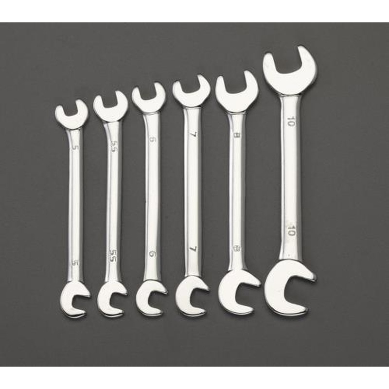 エスコ EA615AD-60 6本組/5-10mmミニスパナセット 1個（ご注文単位1個）【直送品】