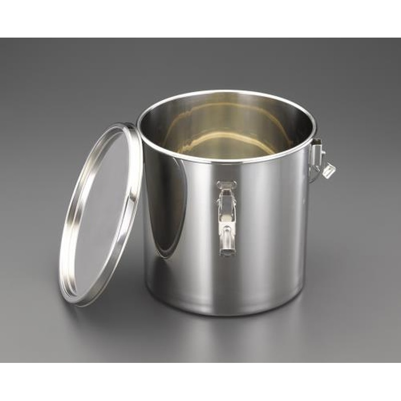 エスコ EA508SC-204 φ330x330mm/25L密閉容器(ステンレス製) 1個(ご注文単位1個)【直送品】