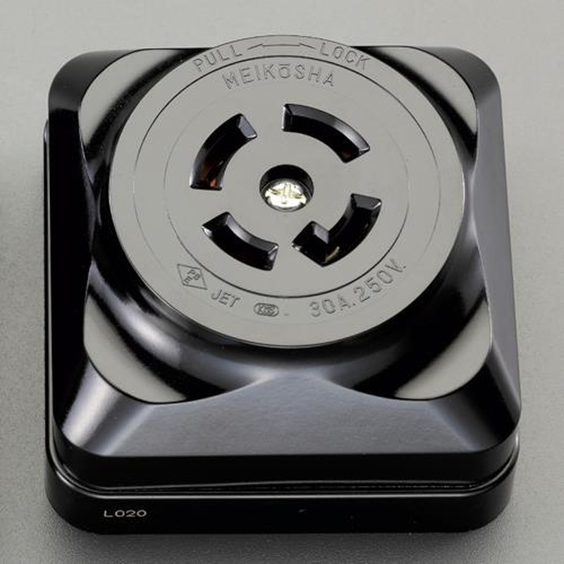 エスコ EA940CL-31 250V/30A引掛け露出コンセント(3P) 1個(ご注文単位1個)【直送品】