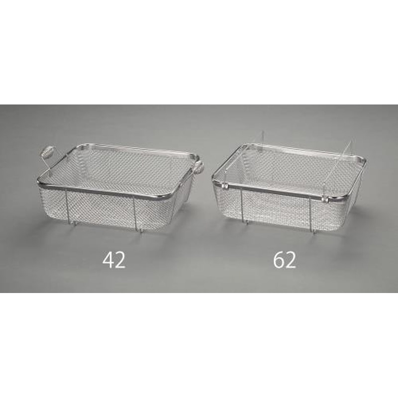 エスコ EA992CE-43 395x350x100mm部品洗浄ざる(ステンレス製) 1個（ご注文単位1個）【直送品】