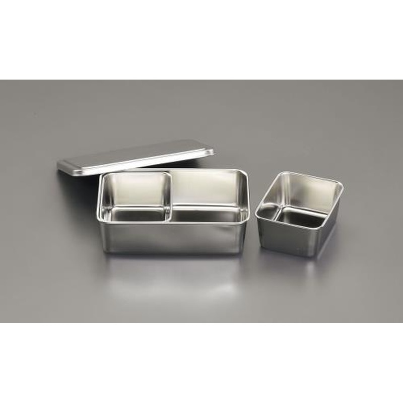 エスコ EA508S-161 224x149x63mmふた付ボックス(ステンレス製) 1個(ご注文単位1個)【直送品】