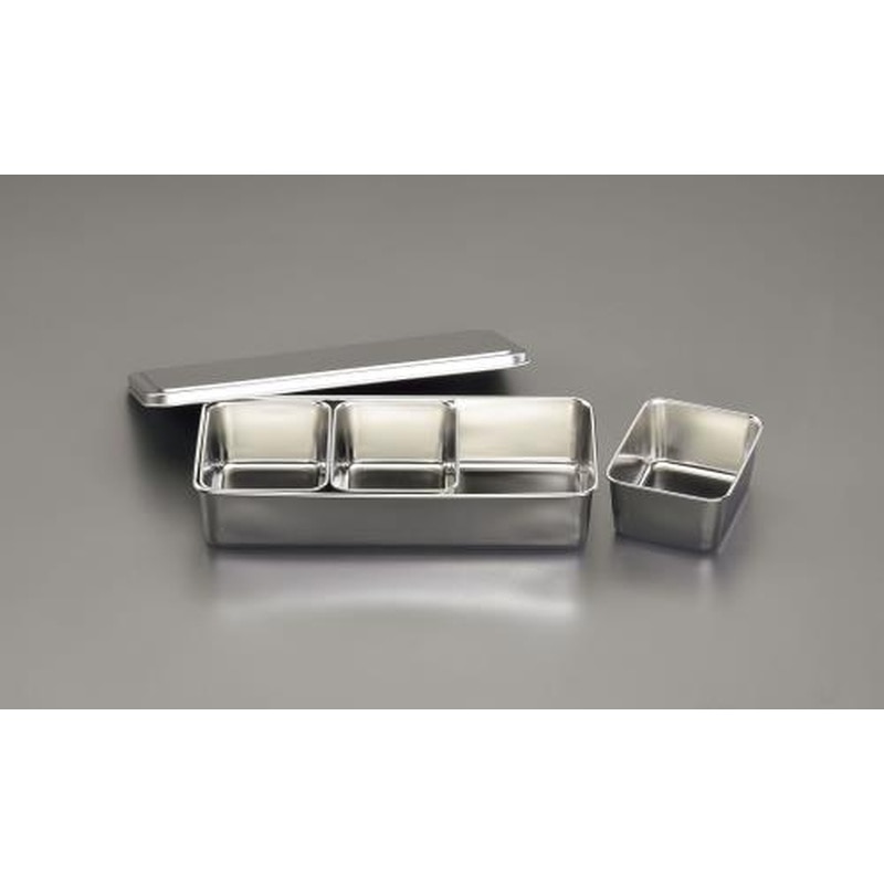 エスコ EA508S-162 328x148x63mmふた付ボックス(ステンレス製) 1個(ご注文単位1個)【直送品】