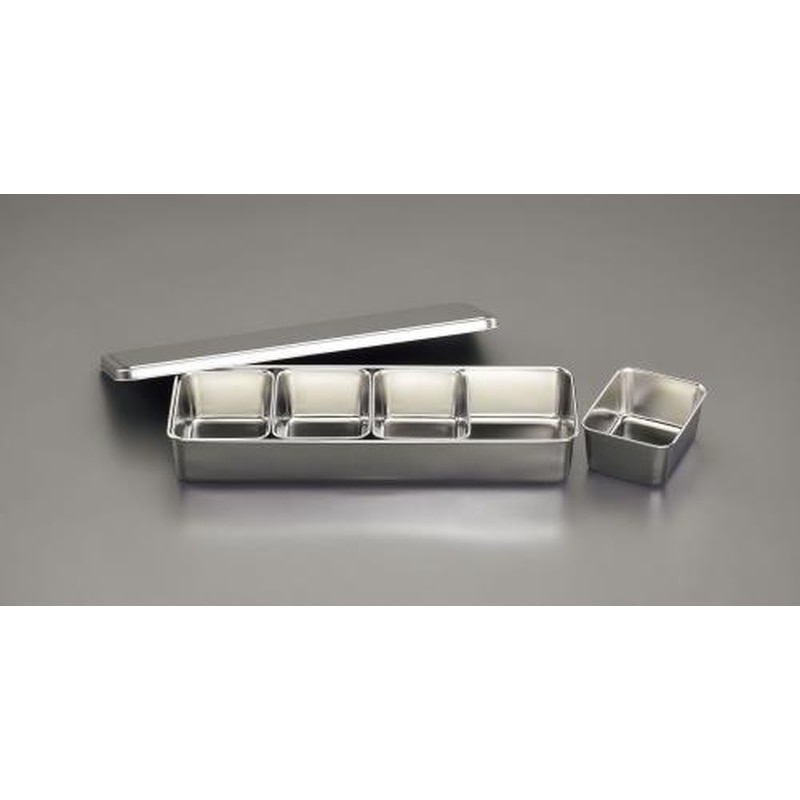 エスコ EA508S-163 432x148x63mmふた付ボックス(ステンレス製) 1個(ご注文単位1個)【直送品】