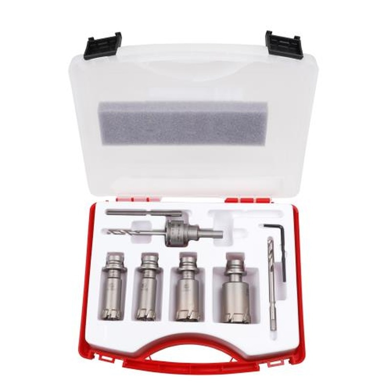 エスコ EA822E-202 4本組超硬付深穴ホールソーセット 1個（ご注文単位1個）【直送品】