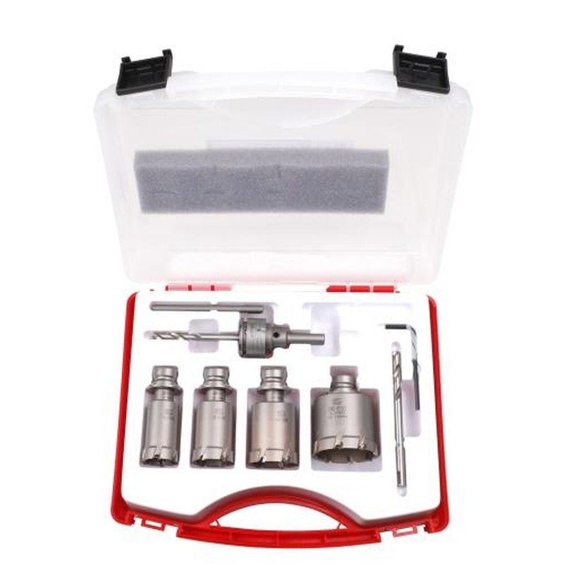 エスコ EA822E-203 4本組超硬付深穴ホールソーセット 1個（ご注文単位1個）【直送品】