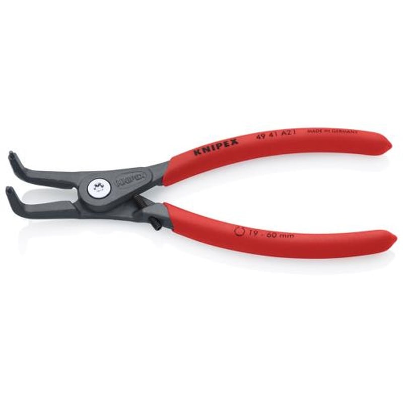 エスコ EA590BK-12 19-60mm軸用スナップリングプライヤー(ストッパー付) 1個（ご注文単位1個）【直送品】