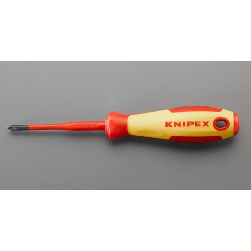 エスコ EA560KB-101 #1x80mm［＋]ドライバー(絶縁/先細軸) 1個（ご注文単位1個）【直送品】