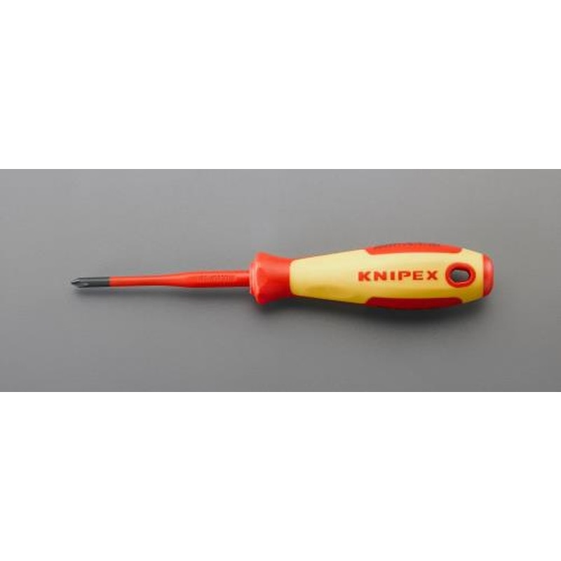 エスコ EA560KB-102 #2x100mm［＋]ドライバー(絶縁/先細軸) 1個（ご注文単位1個）【直送品】