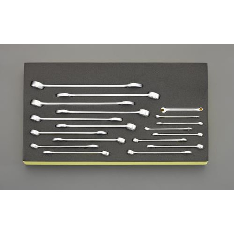 エスコ EA612VB-1 18本組片目片口スパナセット 1個（ご注文単位1個）【直送品】