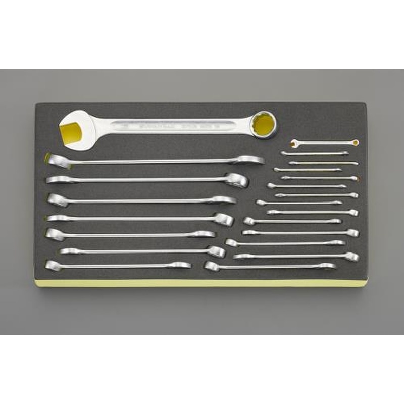 エスコ EA612VB-2 22本組片目片口スパナセット(インチ) 1個（ご注文単位1個）【直送品】