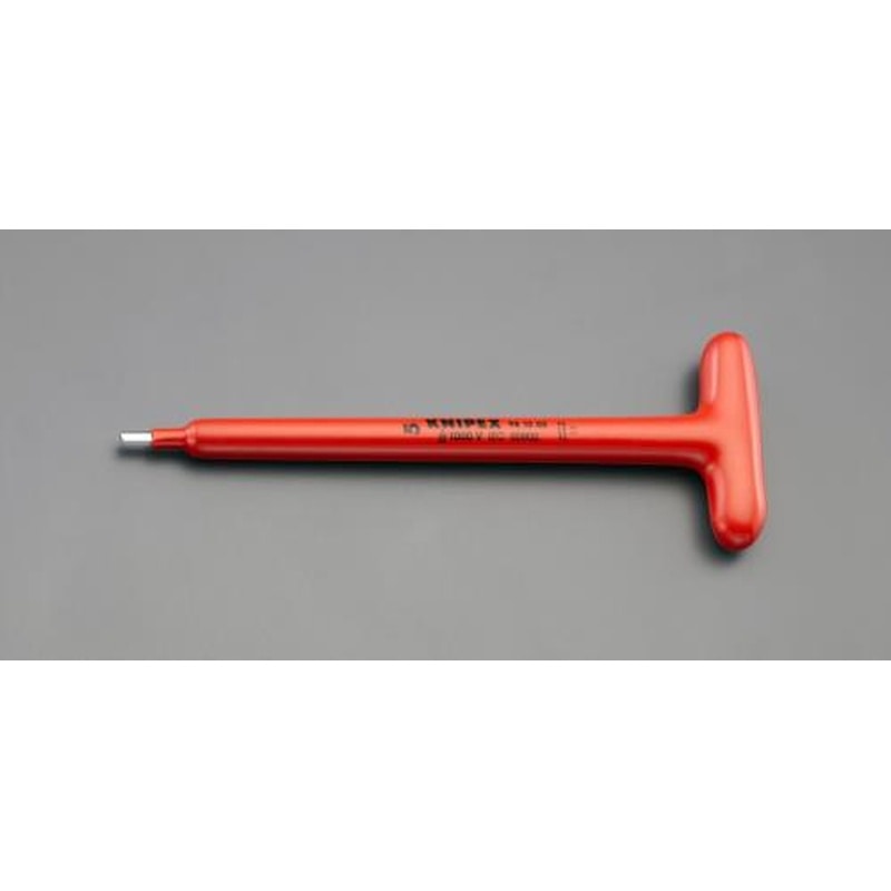 エスコ EA640LL-108 8.0x240mm六角棒レンチ/T型(絶縁) 1個(ご注文単位1個)【直送品】