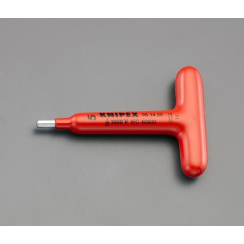 エスコ EA640LL-6 6.0x110mm六角棒レンチ/T型(絶縁) 1個(ご注文単位1個)【直送品】